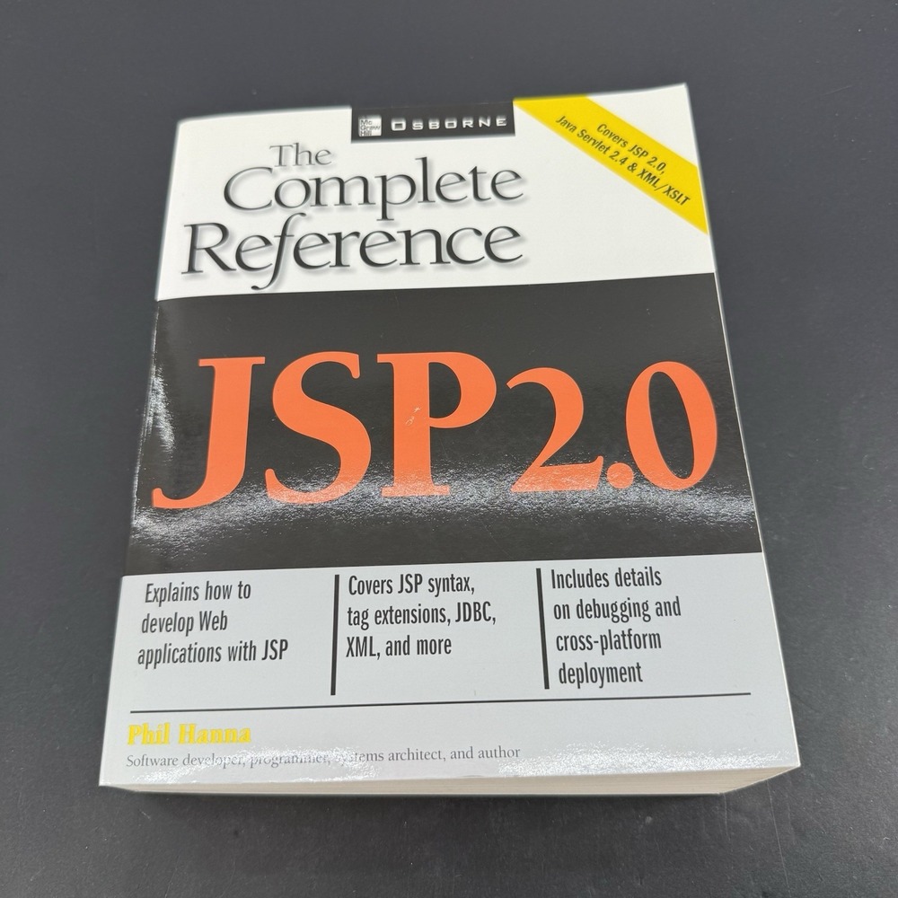Jsp 2.0 : The Complete Reference Paperback Book Phillip Hanna 2003